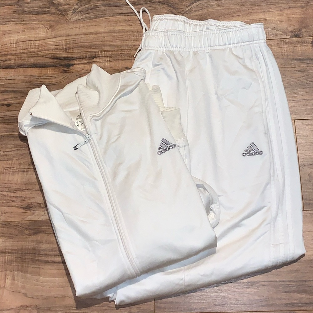 Adidas white track Suit 3XL